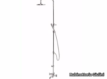 G3 - F7600WC-S - Wall-mounted shower panel with overhead shower _ Rubinetteria Giulini