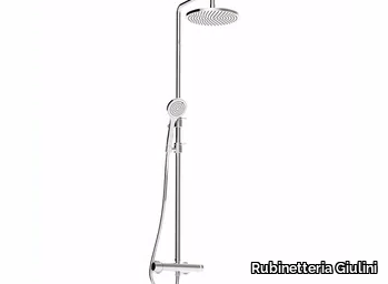 MYRING - FMR0810WC-S - Wall-mounted thermostatic shower panel with overhead shower _ Rubinetteria Giulini