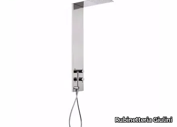 SURF - F1632 - Wall-mounted shower panel with overhead shower _ Rubinetteria Giulini