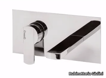 SURF - F5810 - 2 hole wall-mounted washbasin mixer with plate _ Rubinetteria Giulini