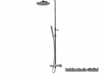 SURF - F8210WC-S - Wall-mounted thermostatic shower panel with overhead shower _ Rubinetteria Giulini