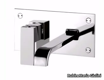 PABLOLUX - F9809 - Wall-mounted single handle washbasin mixer with plate _ Rubinetteria Giulini