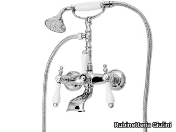 PRAGA - PRAGA CRYSTAL - F7500 - Wall-mounted bathtub tap with hand shower _ Rubinetteria Giulini