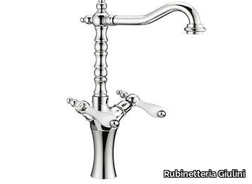 PRAGA - PRAGA CRYSTAL - FS7556AH - Countertop 1 hole washbasin tap with adjustable spout _ Rubinetteria Giulini