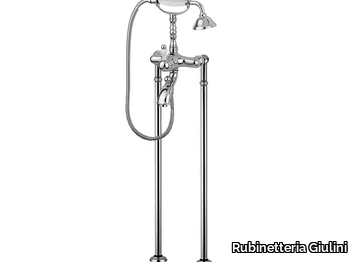 PRAGAMIX - PRAGAMIX CRYSTAL - F7510CT - Floor standing bathtub tap with hand shower _ Rubinetteria Giulini