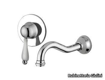 PRAGAMIX - PRAGAMIX CRYSTAL - F7521 - 2 hole wall-mounted single handle washbasin tap _ Rubinetteria Giulini