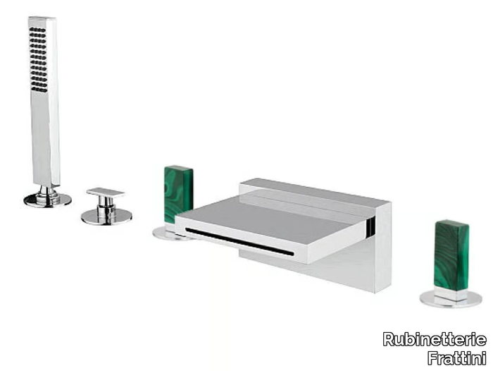 VITA DUE 53029AVM - Deck mounted waterfall bathtub tap with hand shower _ Rubinetterie Frattini