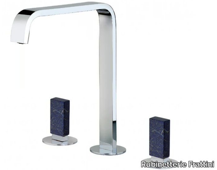 VITA DUE 53068BL - Washbasin mixer with individual rosettes without waste _ Rubinetterie Frattini