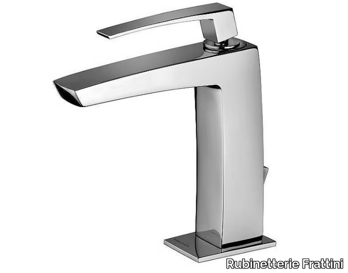 LUCE 84054 - Single handle washbasin mixer with pop up waste _ Rubinetterie Frattini