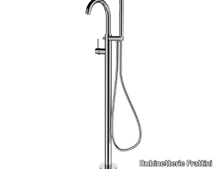 PEPE XL 12596 - Floor standing single handle bathtub mixer with hand shower _ Rubinetterie Frattini