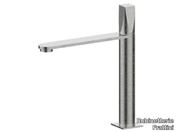 ALINE 49040 - Single handle stainless steel washbasin mixer without waste _ Rubinetterie Frattini