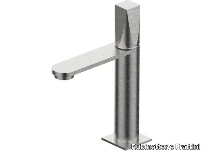 ALINE 49050 - Single handle stainless steel washbasin mixer without waste _ Rubinetterie Frattini
