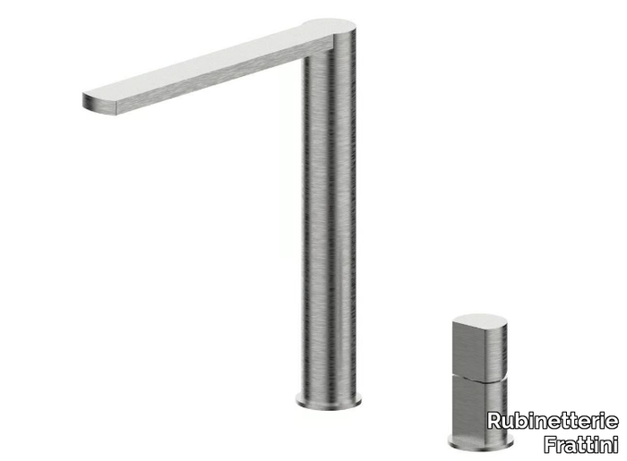 BORGIA 89058B - Countertop stainless steel washbasin mixer _ Rubinetterie Frattini