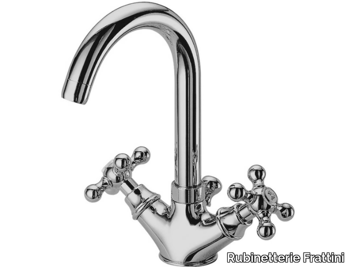 DEDRA 21064 - Countertop washbasin tap with pop up waste _ Rubinetterie Frattini