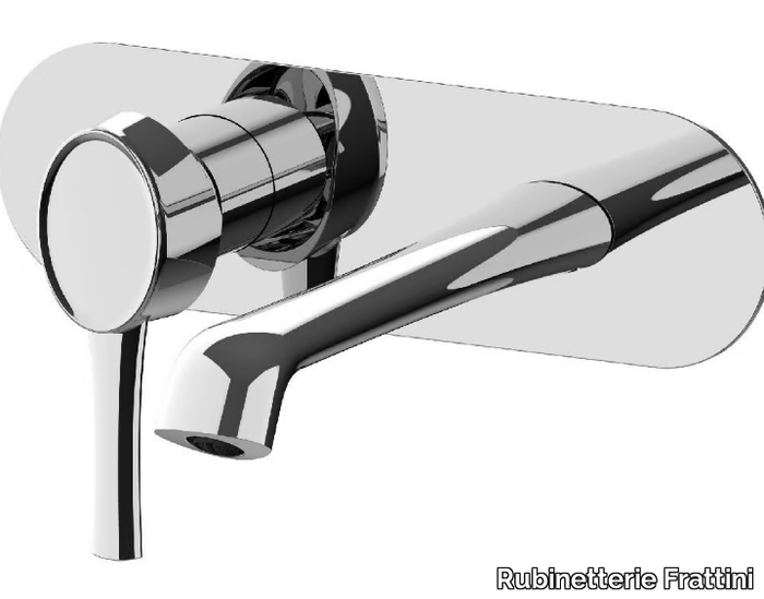 DELIZIA 58538 - Wall-mounted washbasin mixer with plate _ Rubinetterie Frattini