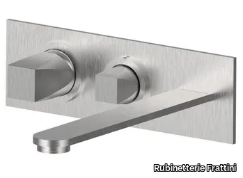 ALINE 49528V2 - Wall-mounted stainless steel bathtub mixer with diverter _ Rubinetterie Frattini