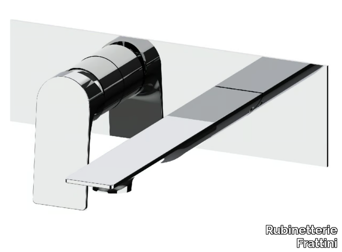 NARCISO 78548 - Wall-mounted washbasin mixer with plate _ Rubinetterie Frattini