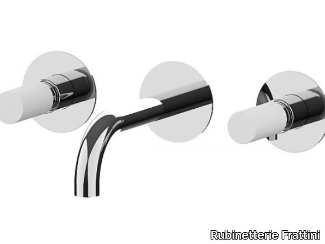 PEPE M STYLE 12036BM - Wall-mounted washbasin mixer with individual rosettes _ Rubinetterie Frattini