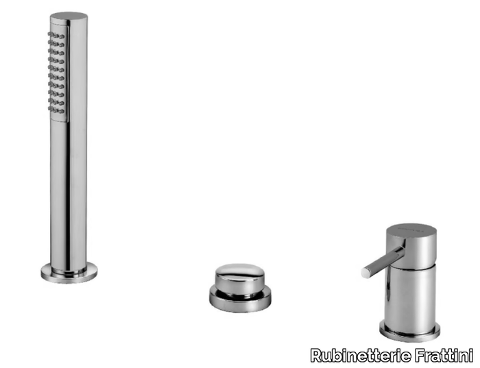 PEPE XL 12028 - Deck mounted Recessed bathtub tap with hand shower _ Rubinetterie Frattini