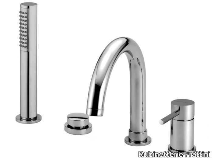 PEPE XL 12029 - Deck mounted Recessed bathtub tap with hand shower _ Rubinetterie Frattini