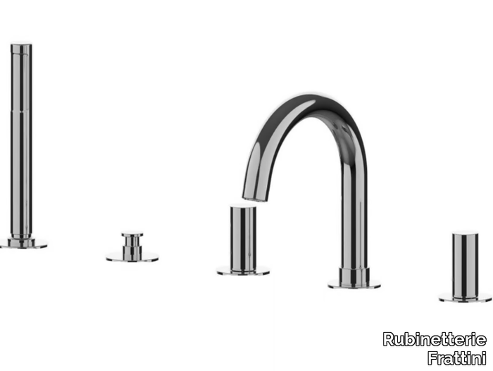 PEPE XL 12029A - Deck mounted Recessed bathtub tap with hand shower _ Rubinetterie Frattini