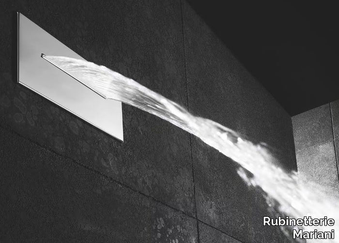 13B-BC - Wall-mounted stainless steel waterfall spout _ Rubinetterie Mariani