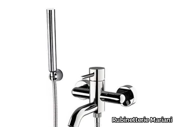 NEXT - Single handle wall-mounted bathtub mixer with hand shower _ Rubinetterie Mariani