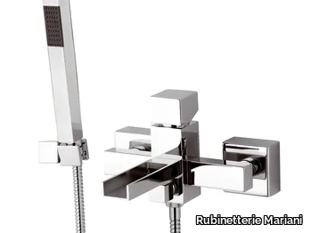 RIVER - Wall-mounted bathtub mixer with hand shower _ Rubinetterie Mariani