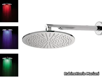 15L-NO - Wall-mounted overhead shower with arm with chromotherapy _ Rubinetterie Mariani