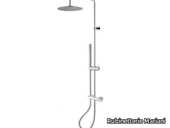 A57-C2 - Wall-mounted thermostatic shower panel with overhead shower _ Rubinetterie Mariani