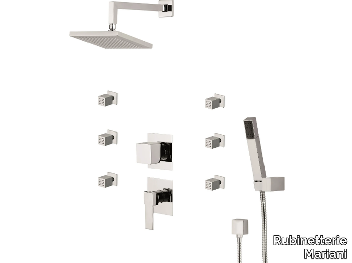 POLAR - Shower mixer with diverter with hand shower with overhead shower _ Rubinetterie Mariani