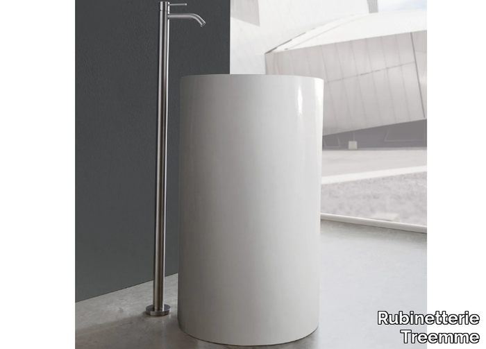 40MM - Floor standing single handle stainless steel washbasin mixer _ Rubinetterie Treemme