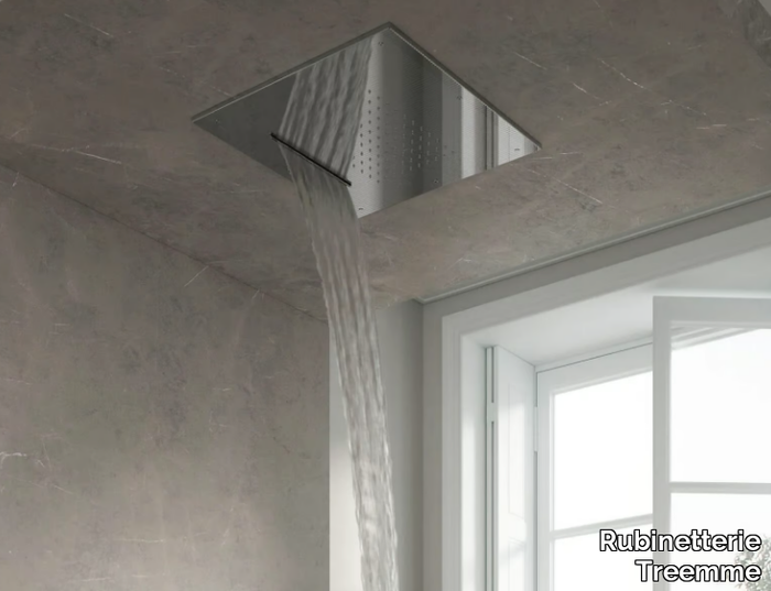 APPIA - Built-in ceiling mounted brass overhead shower _ Rubinetterie Treemme