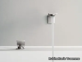 5MM - Wall-mounted single handle stainless steel washbasin mixer _ Rubinetterie Treemme