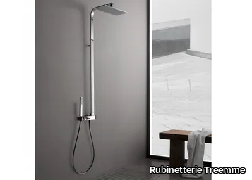 ARCHÈ - Wall-mounted shower panel with overhead shower _ Rubinetterie Treemme