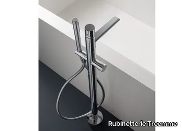 NANOTECH - Floor standing 1 hole brass bathtub mixer _ Rubinetterie Treemme