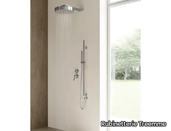 AURELIA - Brass shower set with overhead shower with hand shower _ Rubinetterie Treemme