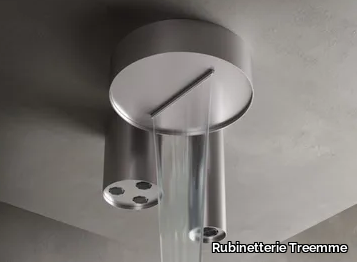 WATERTUBE - Ceiling mounted round stainless steel overhead shower _ Rubinetterie Treemme