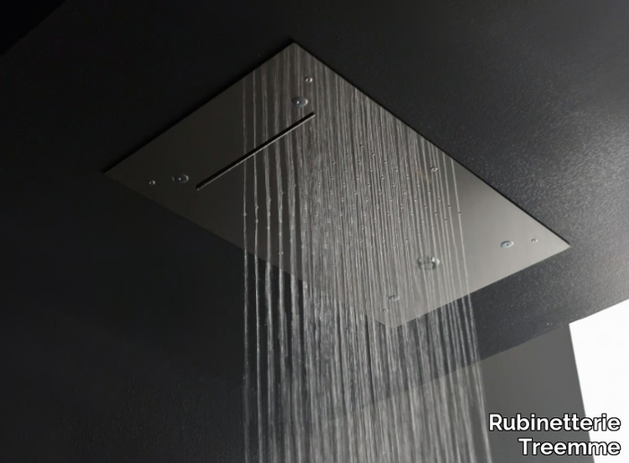 SHOWERS INOX - Ceiling mounted rectangular stainless steel overhead shower _ Rubinetterie Treemme