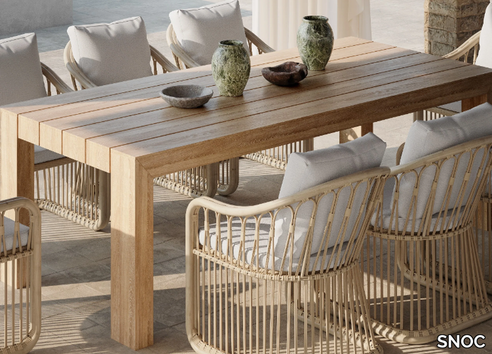 ELISA - Rectangular wooden garden table _ SNOC