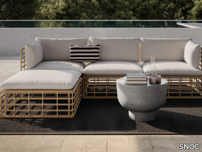 ELISA - Synthetic material and aluminium garden sofa _ SNOC