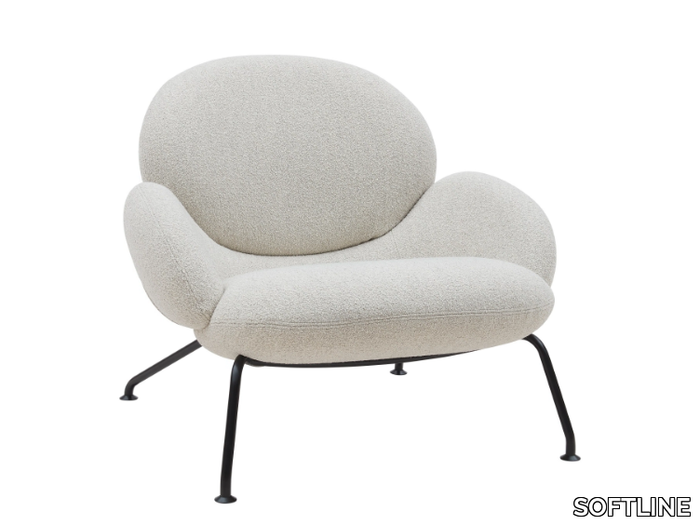 BAIXA - Fabric armchair with armrests _ SOFTLINE