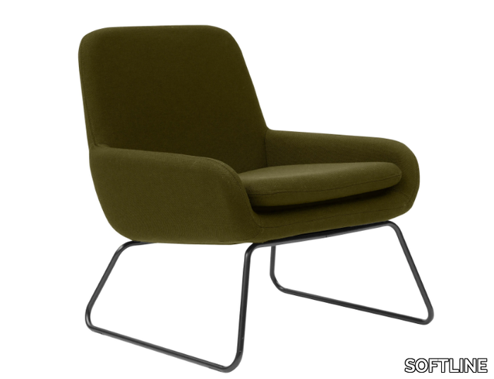 COCO - Sled base fabric armchair _ SOFTLINE