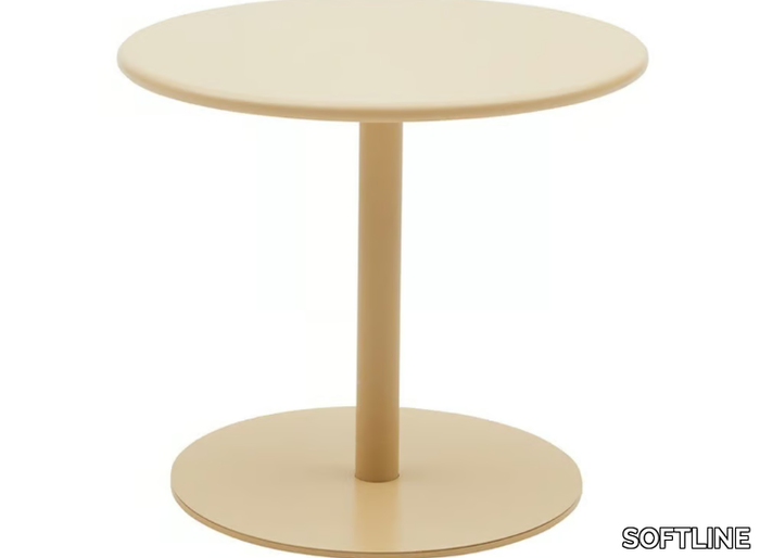 HELLO - Round stainless steel coffee table _ SOFTLINE