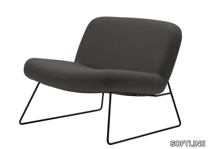 JAVA - Sled base fabric armchair _ SOFTLINE