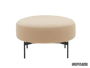 JOE - Upholstered round fabric pouf _ SOFTLINE