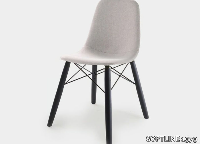 COUPÉ OMC IRON UP - Leather chair with solid ash wood frame _ SOFTLINE 1979