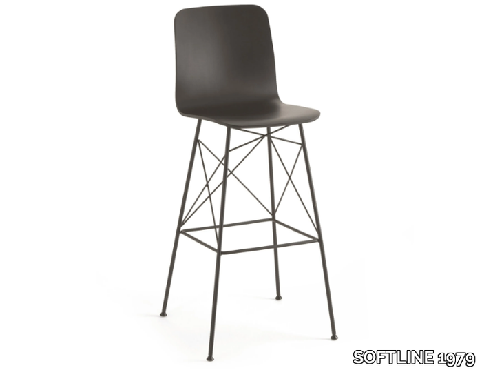 BEBO SG TRC 75/65 - High multi-layer wood stool _ SOFTLINE 1979