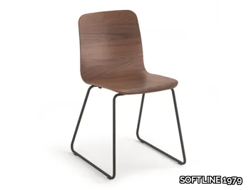 BEBO SL - Sled base multi-layer wood chair _ SOFTLINE 1979