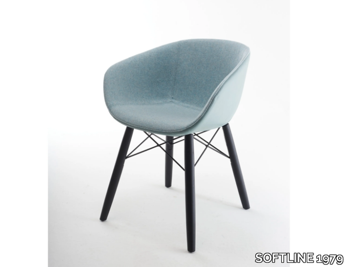 MAYA OMC IRON UP - Contemporary style fabric chair with armrests _ SOFTLINE 1979